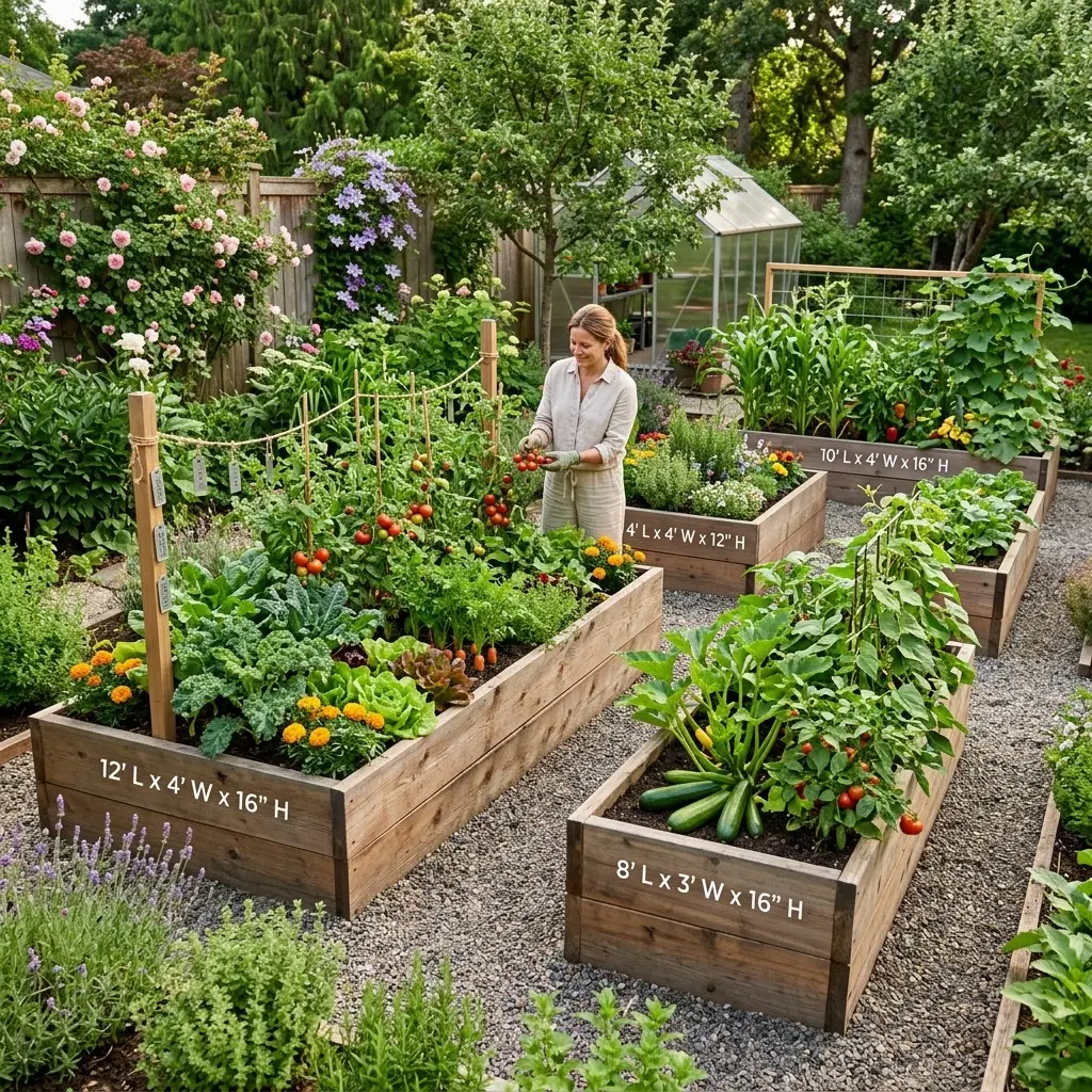 Raised Bed Plant Spacing Chart (Square Foot Gardening)